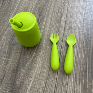 Ezpz baby feeding bundle - straw cup and utensils